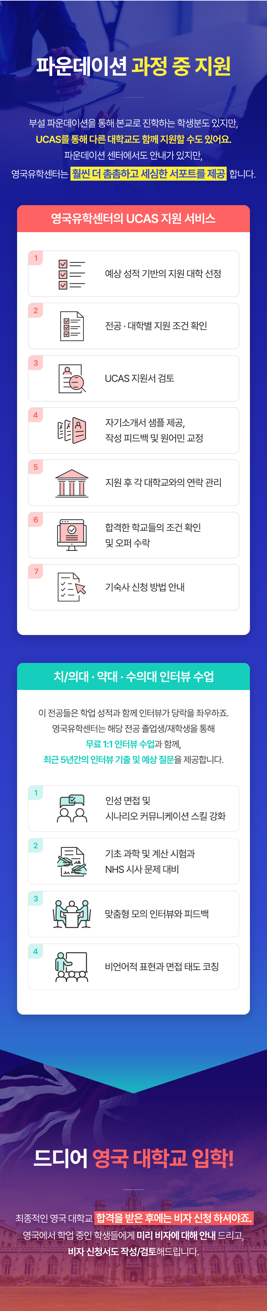 파운데이션 과정 중 지원
